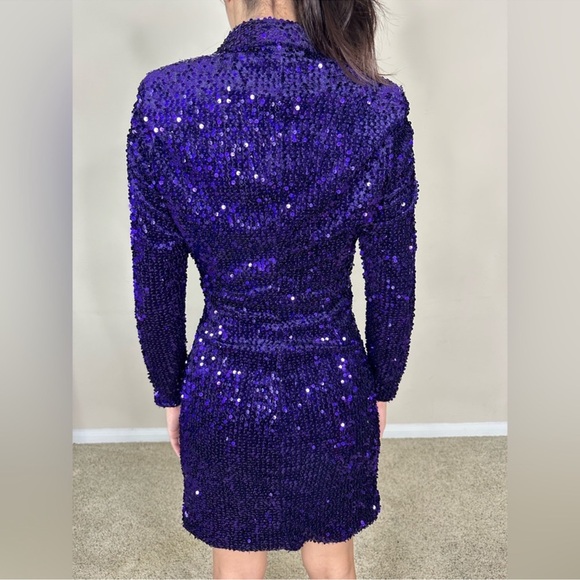 Zara Sequin Blazer Dress Limited Edition Size Small NWT - Picture 8 of 15